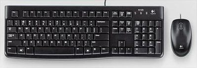 Set tastierë dhe maus Logitech MK120, USB, QWERTY, E zezë