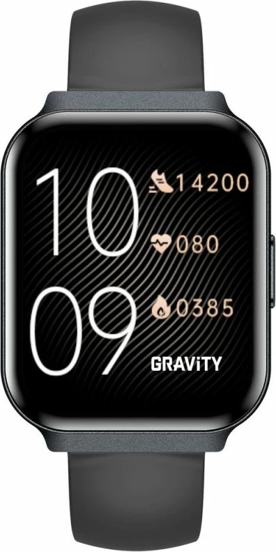 Smartwatch Gravity GT44-5, e zezë, set me rrip dhe byzylyk