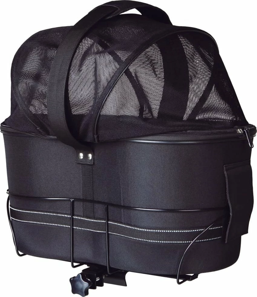 Shportë e pasme biçiklete për kafshë Trixie 29x49x60 cm, max 8 kg, e zezë