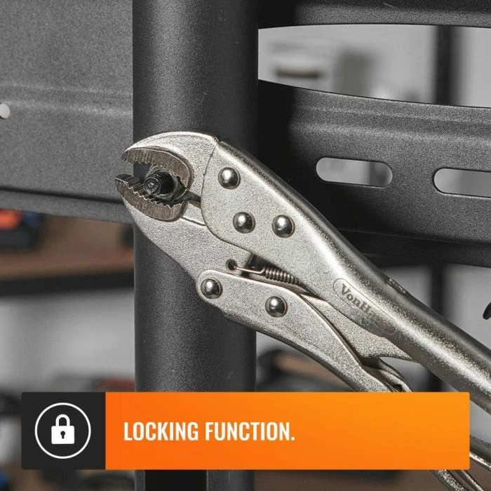 Set pinca bllokuese VONHAUS 3500142 5 copë (125–250 mm), argjendtë, me çantë të zezë