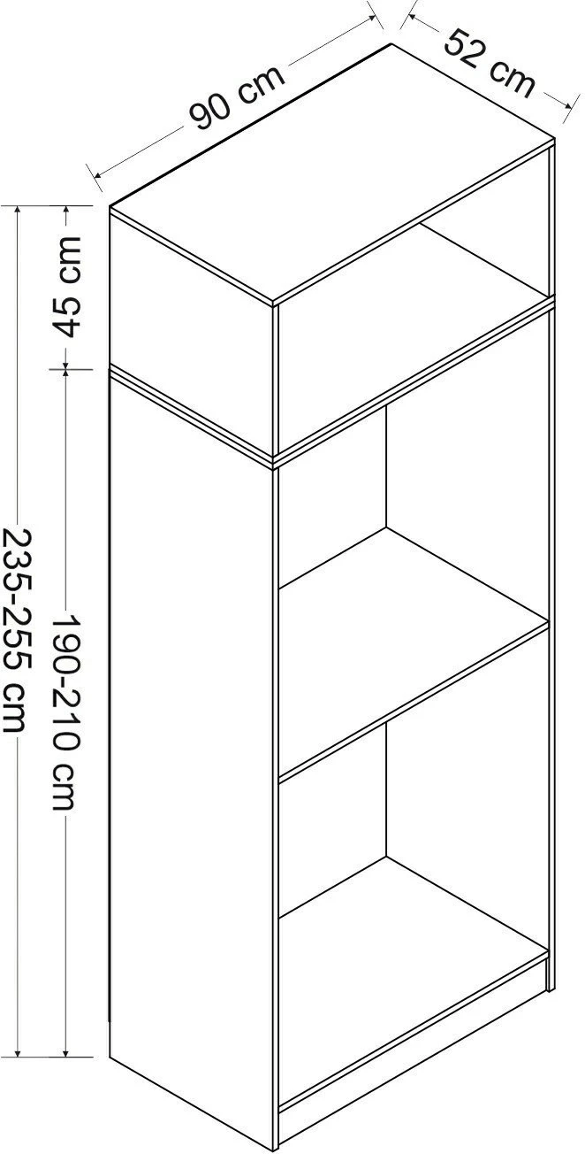Dollap Skye Decor, ngjyrë lisi, 2237