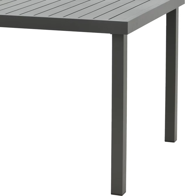 Set tavoline me 6 karrige regjisori, alumin, ngjyrë antracit, Mabu-Kliton B, 150x80x74cm