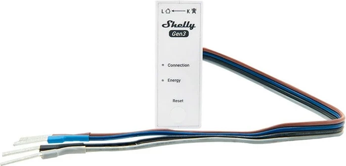 Matës energjie Shelly 3EM-63W Gen3, model me kabllo, i bardhë