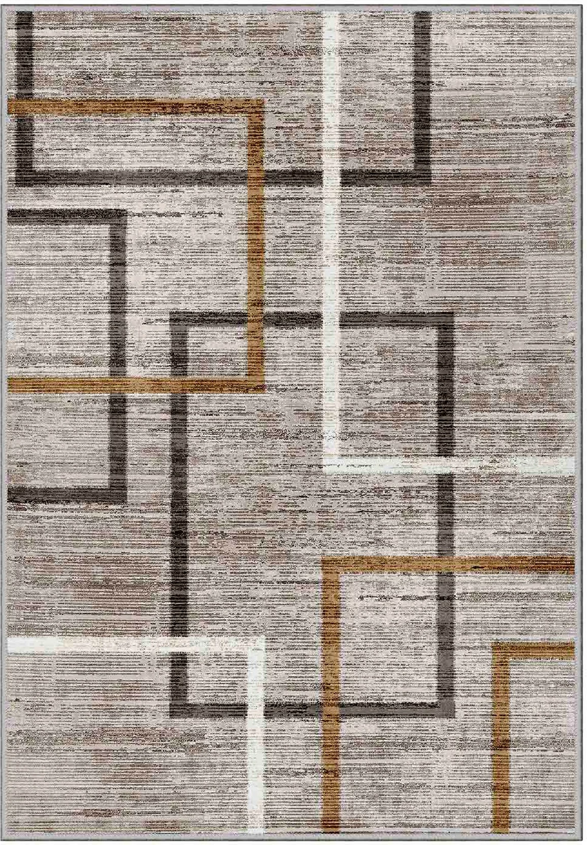 Qilim (100 x 150) Conceptum Hypnose, Wookece700, ngjyrë mink dhe kafe