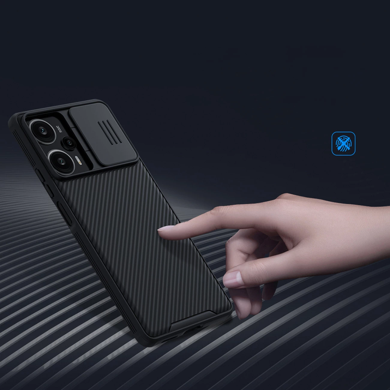 Mbështjellës Nillkin CamShield Pro për Xiaomi Redmi Note 12 Turbo / Poco F5, i zi