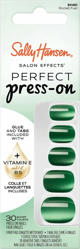 Thonj artificial Sally Hansen Salon Effects 451 Rocket Fuel për femra, 30 copë