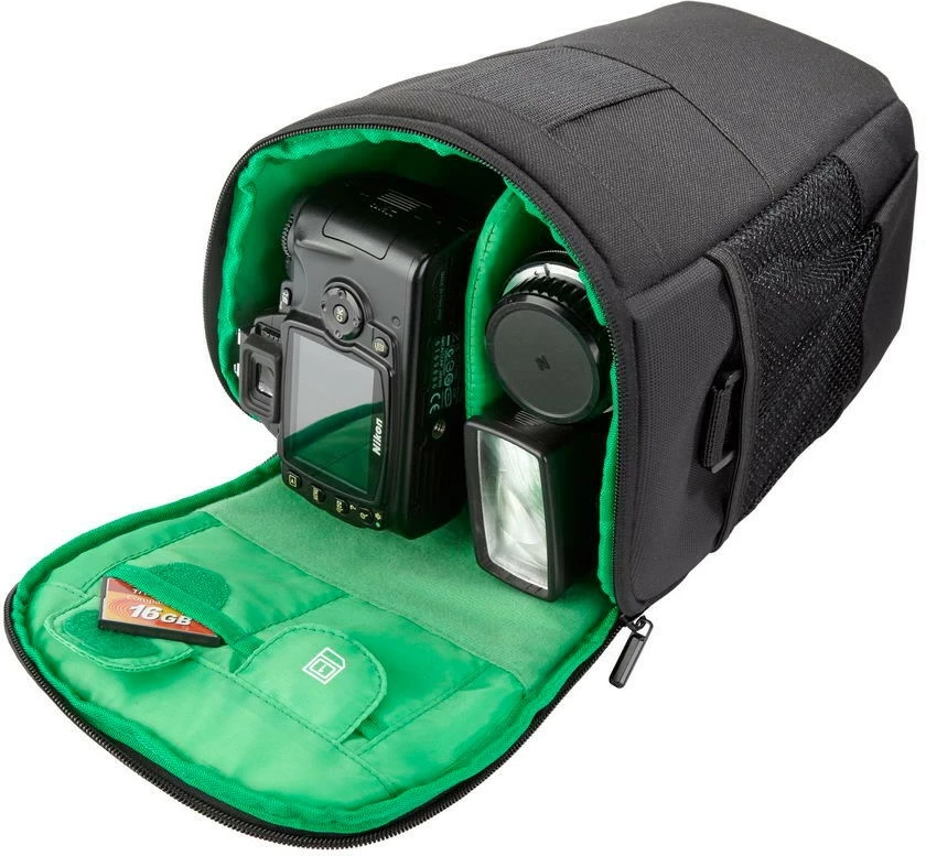 Çantë kamerash RIVACASE Green Mantis 3 ndarje, e zezë/gjelbër