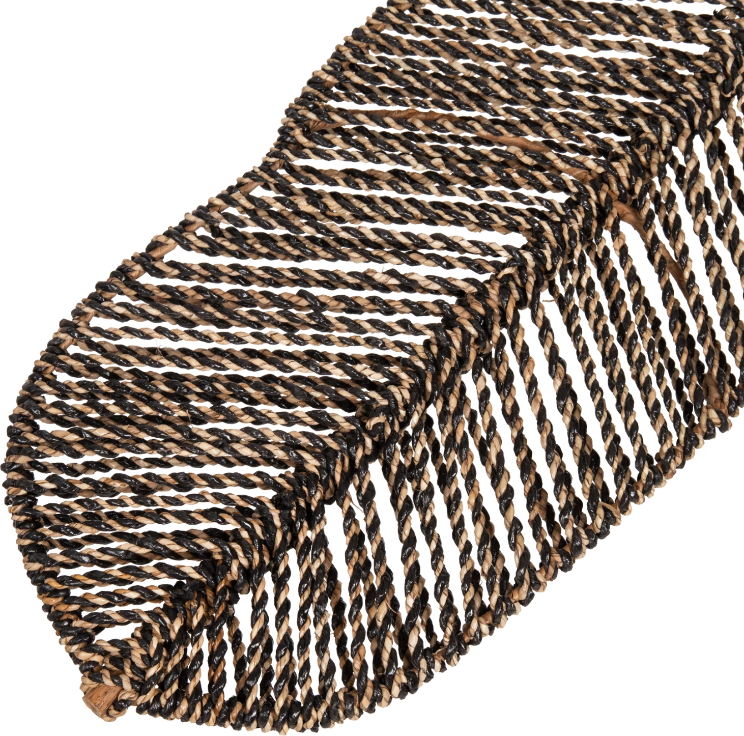 Gjethe dekorative, FH7823.02, bambu dhe bar deti, ngjyrë e zezë dhe natyrale, 30x200x3H cm