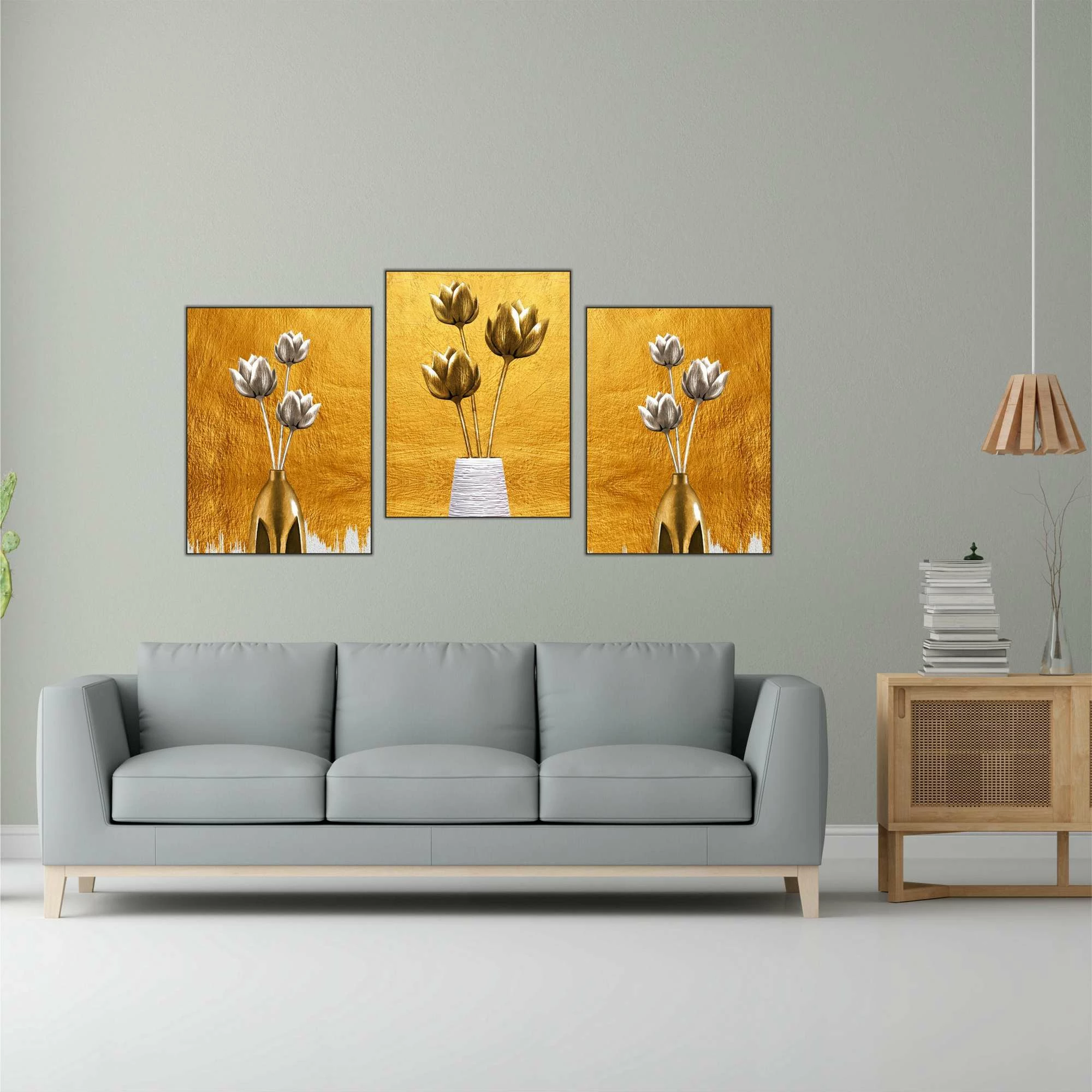 Set pikturash dekorative MDF, shumëngjyrëshe, 3 copë, Wallity, Mdf - 00118