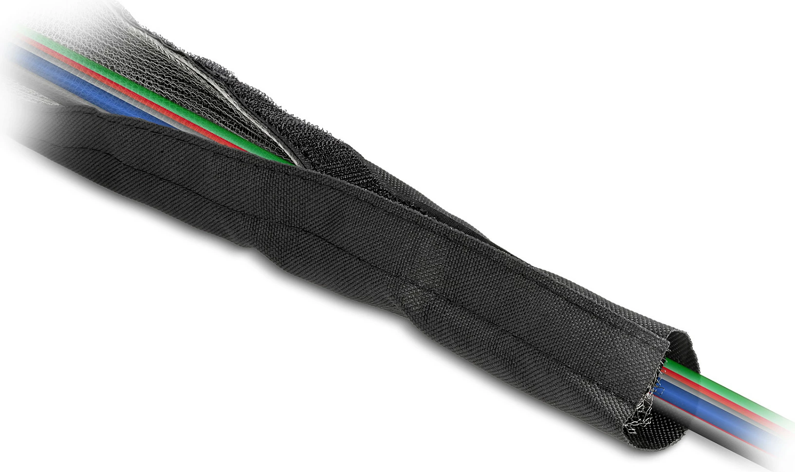 Mëngë mbrojtëse EMV DeLOCK 30 mm, 1 m, me Velcro, rezistente ndaj nxehtësisë, e zezë