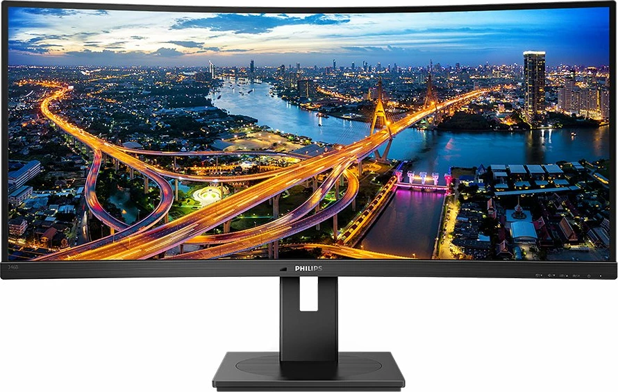 Monitor Philips 346B1C 34\" i lakuar VA 21:9 WQHD 3440x1440 100Hz USB-C PD 90W RJ45 KVM, zi
