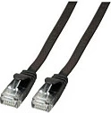 Kabllo rrjeti EFB Elektronik K8107SW, Cat6a, 0.5 m, 10Gbps, RJ-45, e zezë