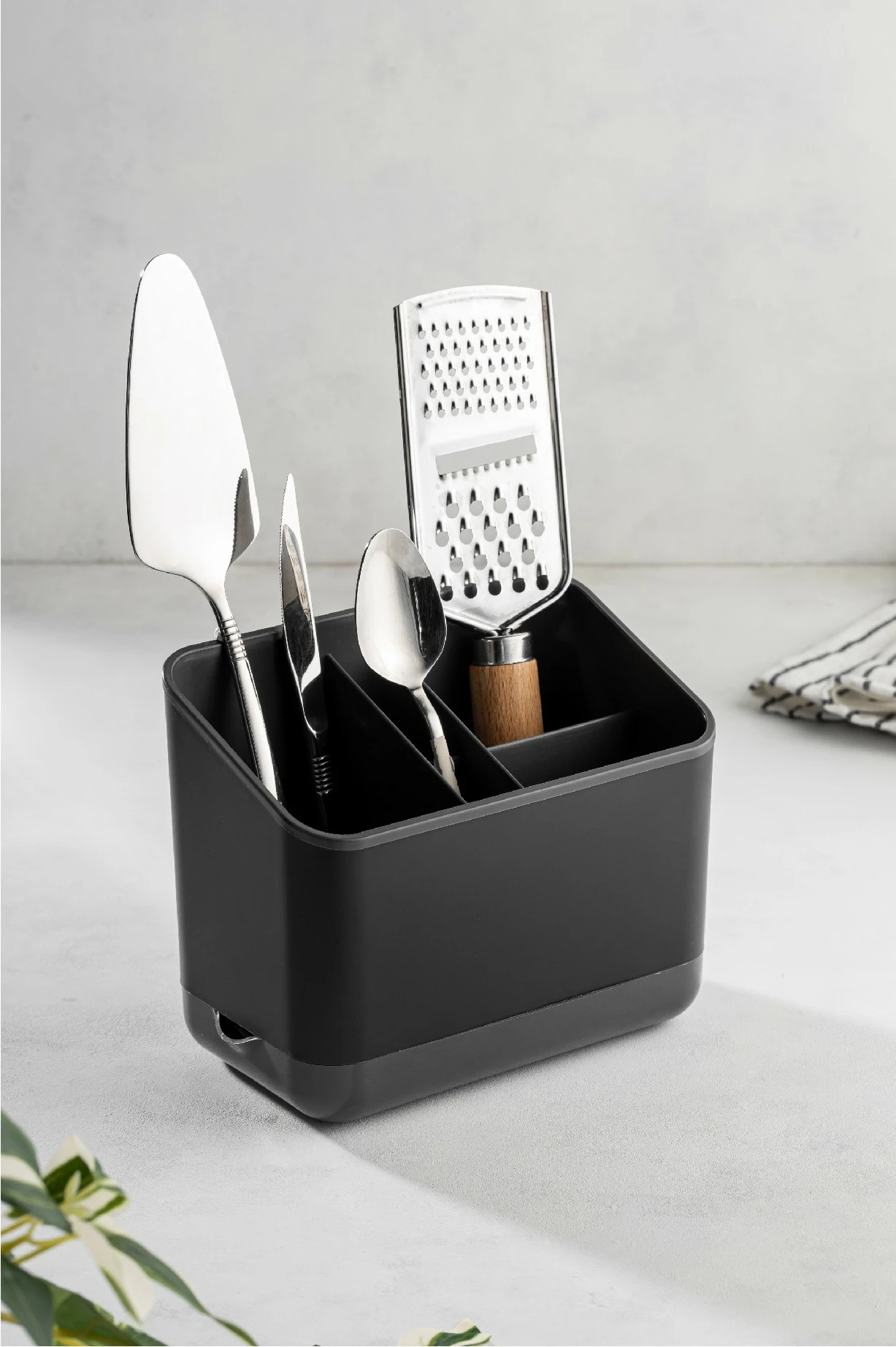 Set organizues plastik, anthracite, 2 copë, 16.5x10x14cm