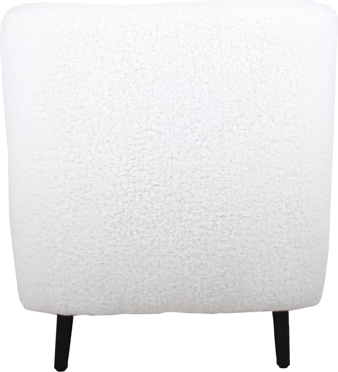 Fotelë ONE ONLY, kadife e bardhë, 84.5x89x93 cm