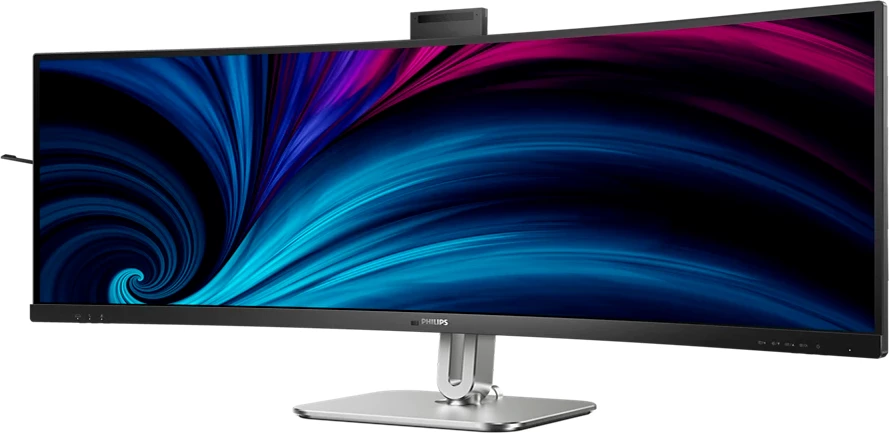 Monitor PHILIPS 49B2U6900CH 49\" i lakuar Dual QHD 5120x1440, VA, 75Hz, USB-C PD 140W, Webcam 5MP, KVM, antracit
