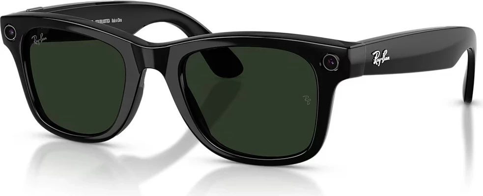Syze smart Ray-Ban Meta Wayfarer Gen 2 RW4012 32GB 155/53 (Large), Transitions Graphite Green, Shiny Black