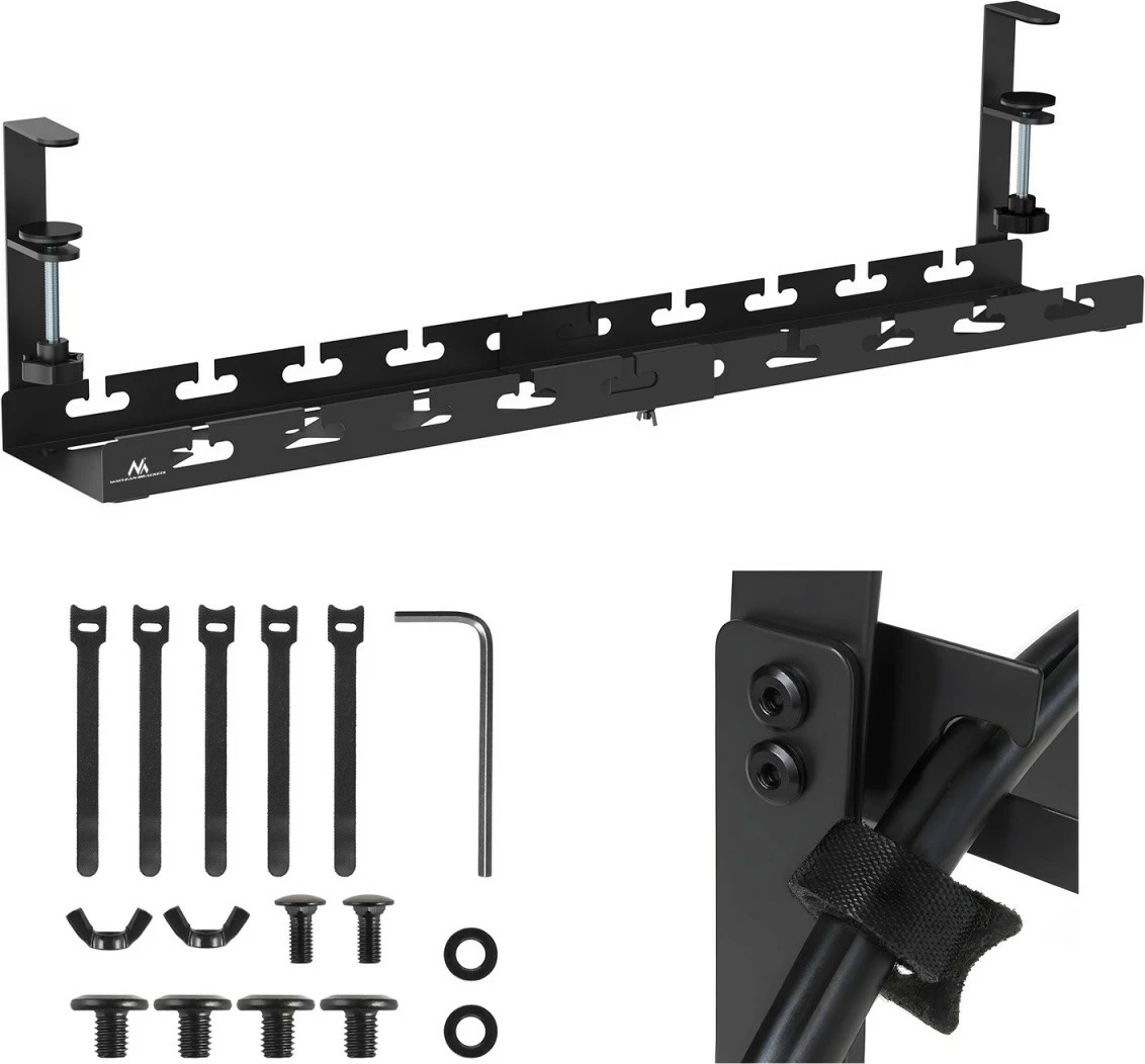 Organizues kabllosh Maclean MC-103 B, për nën tavolinë, i zi