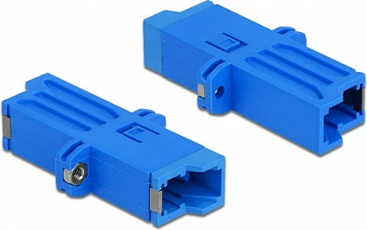 Kuplues fibër optike DeLOCK E2000 Simplex, femër-femër, single-mode, i kaltër