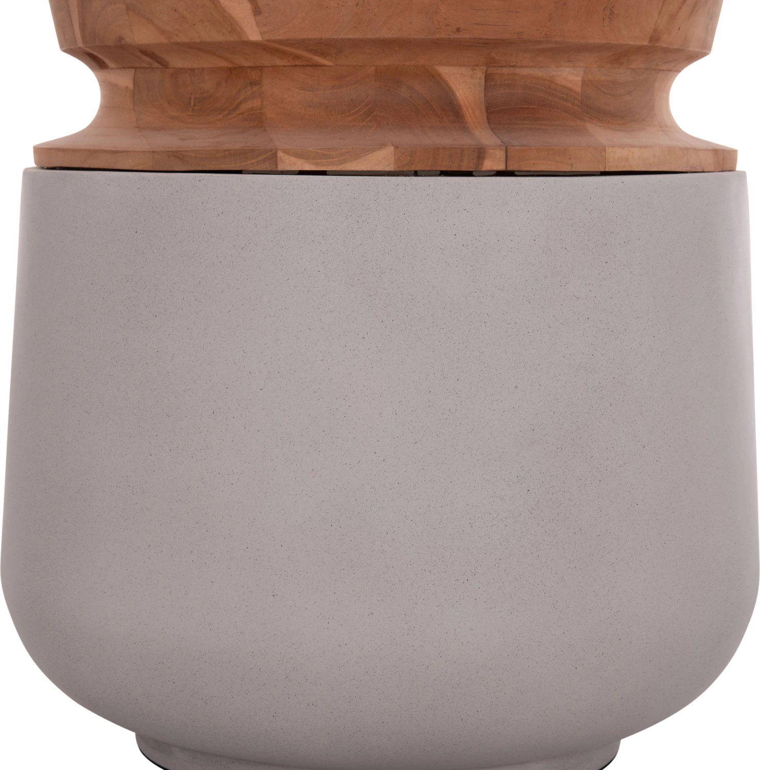 Vazo dekorative për dysheme LINTER, fibër-cement, ngjyrë gri, dru tik, FH4662.03L, 41x47cm