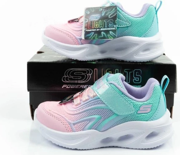 Atlete për fëmijë Skechers S Lights Sola Glow Color Breeze, turkuaz [Madhësia: 26]