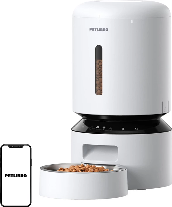 Shpërndarës ushqimi për kafshë Petlibro Granary PL-AF103-34W, 5L, i bardhë