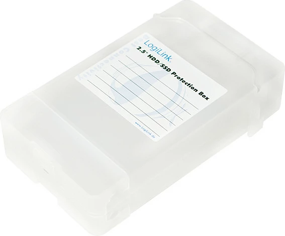 Kuti mbrojtëse për HDD/SSD 2.5", LogiLink, për 2 disqe, e bardhë