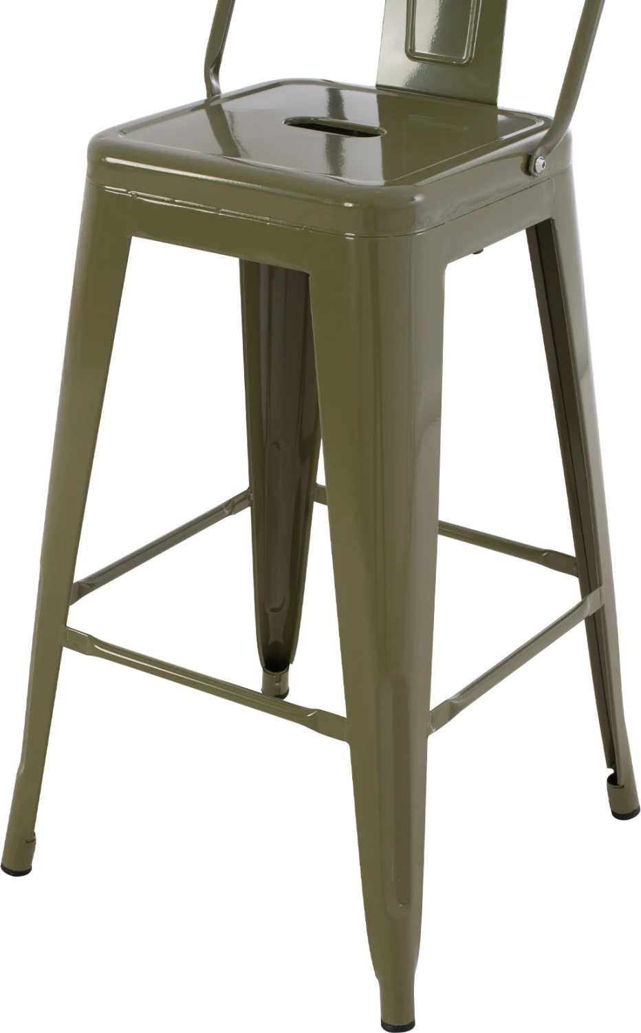 Karrige për bar, mesatare, metalike, ngjyrë ulliri e errët, FH8574.03, 42x42x98 cm