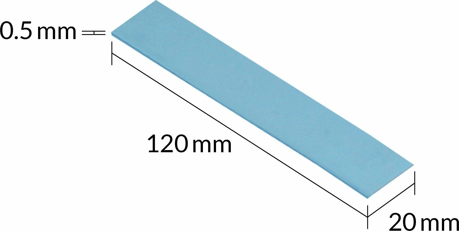 Pad termik Arctic TP-3 120x20mm 0.5mm, blu, paketë 4 copë