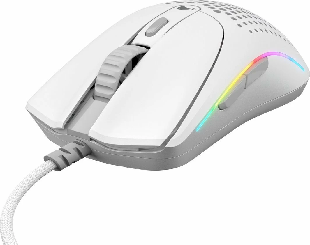 Maus Glorious Model O 2 Mini, 26000 DPI, RGB, USB-A, 49 g, i bardhë