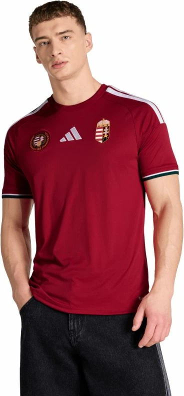 Fanellë futbolli për meshkuj adidas Hungary 26 Home JZ6975, burgundy