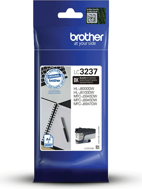 Kartrixh boje Brother LC3237BK, 1500 faqe, pigment, e zezë