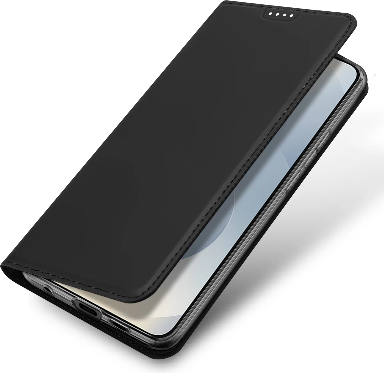 Mbështjellës Dux Ducis Skin Pro për Samsung Galaxy S25+, me xhep kartelash, i zi