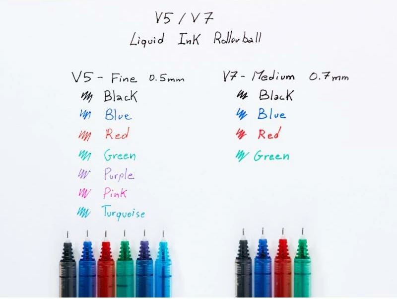Stilolaps rollerball, Pilot, V7 (BX-V7-R/BXV7R), majë e hollë, i kuq