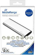 SSD ekstern MediaRange MR1102, 480GB, USB-C 3.2 Gen 2, NVMe, 450MB/s, argjendtë