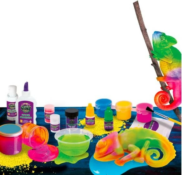 Set shkencor Lisciani Crazy Science Slime Kameleon, 50 ngjyra, për fëmijë