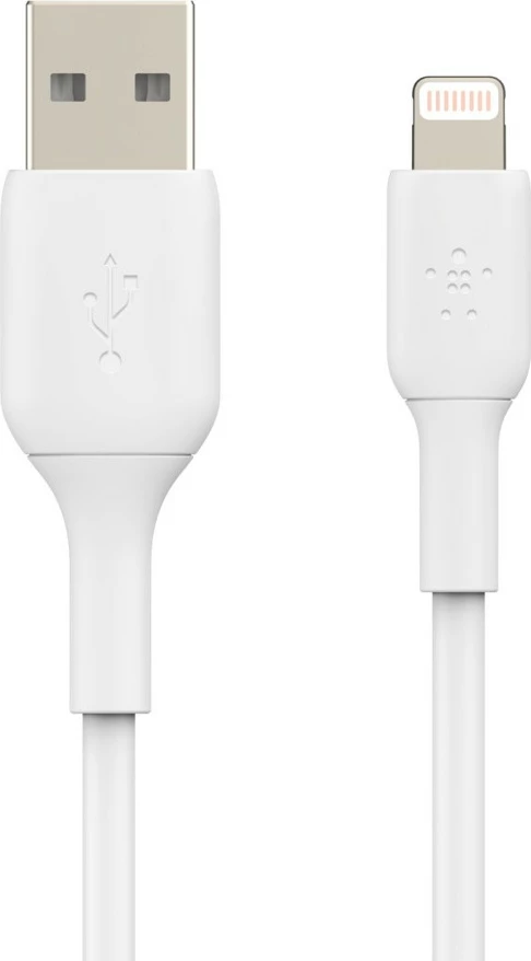 Kabllo Belkin CAA001BT3MWH, 3 m, Lightning, USB A, Bardhë
