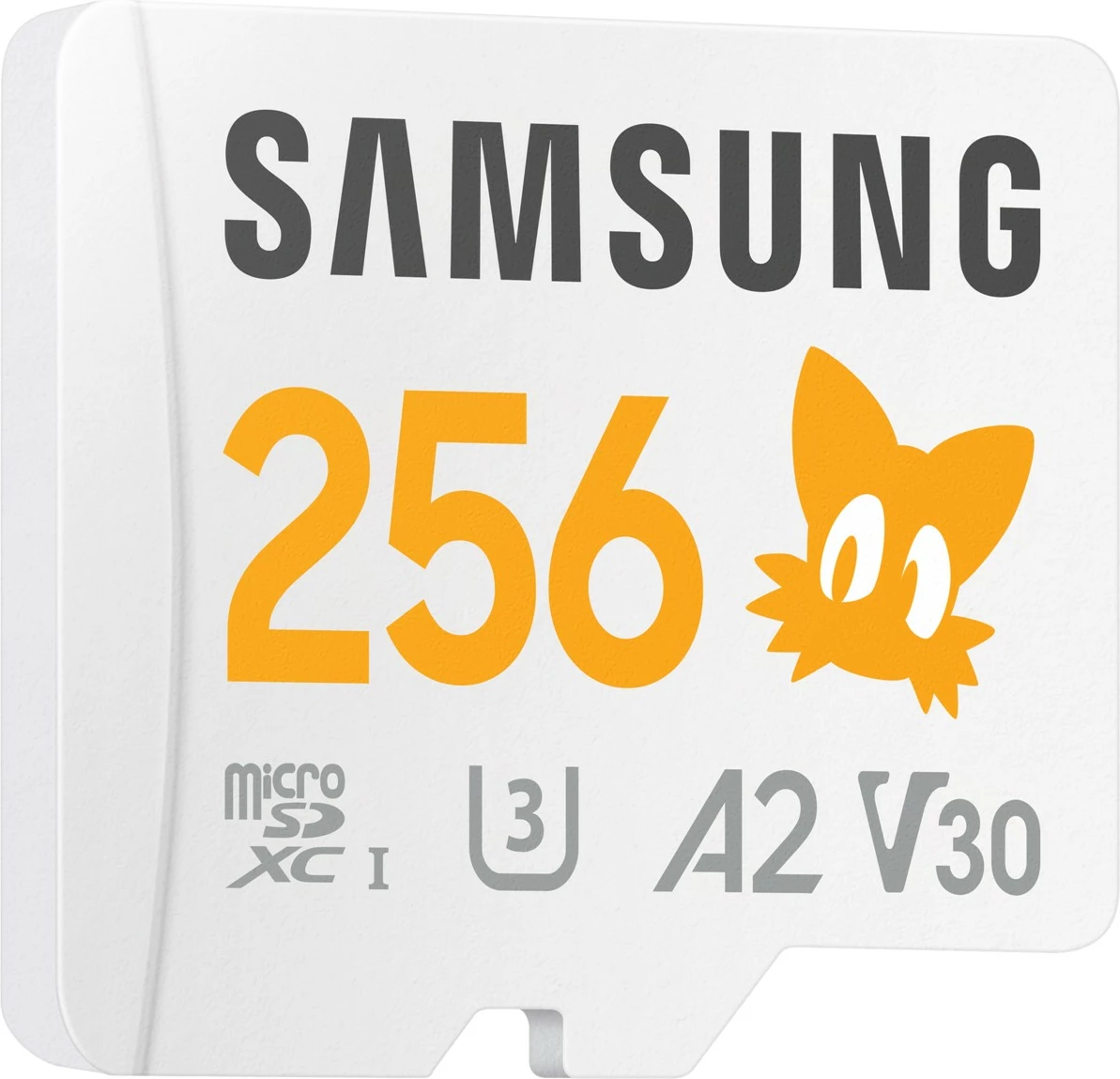 MicroSDXC Samsung PRO Plus Sonic Tails 256GB, UHS-I, A2, U3, V30, bardhë