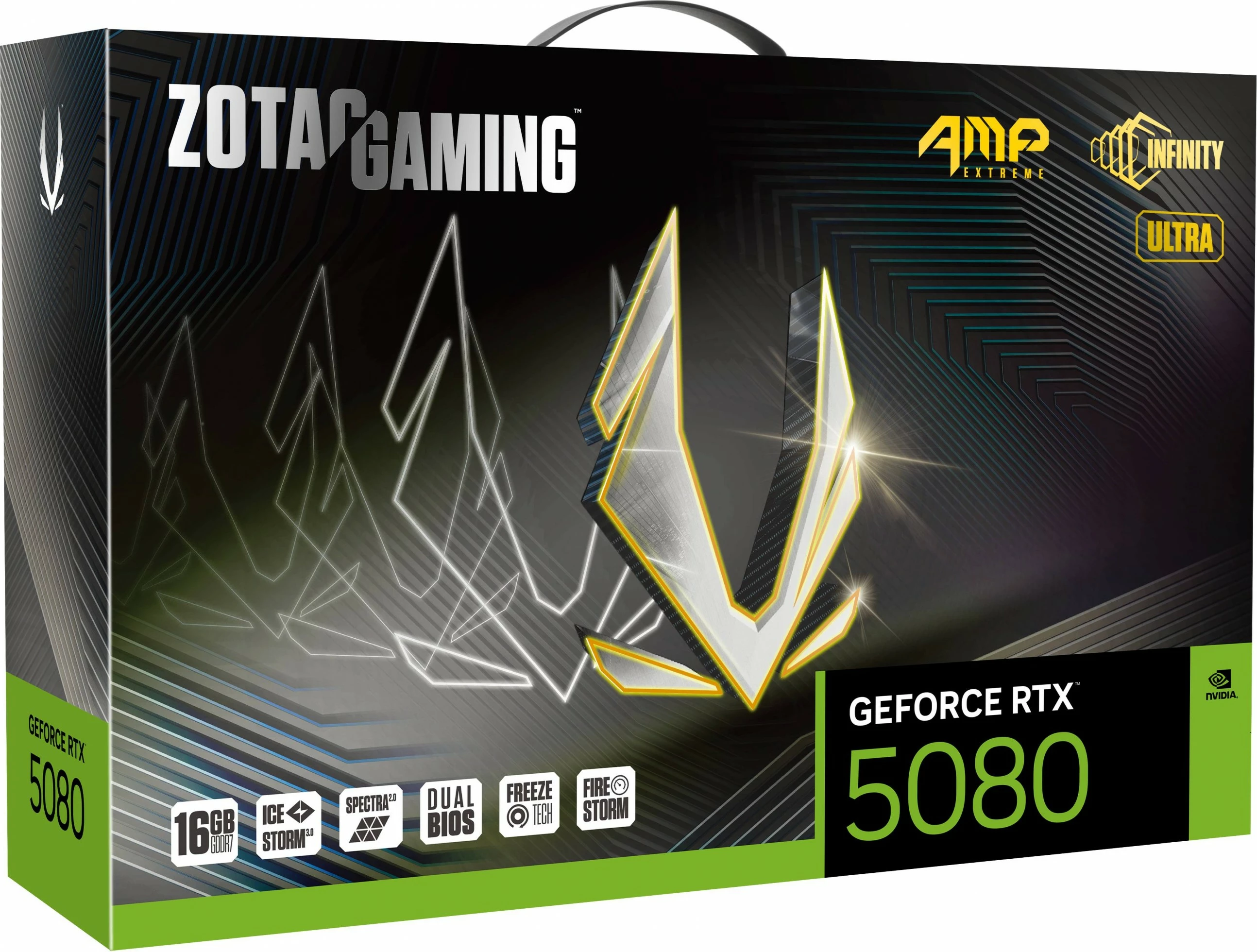 Kartelë grafike Zotac GAMING GeForce RTX 5080 AMP Extreme INFINITY ULTRA, 16 GB, GDDR7, PCI Express x16 5.0, shumëngjyrëshe