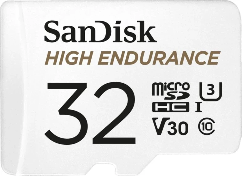 Kartelë microSD SanDisk High Endurance 32GB V30 me Adapter