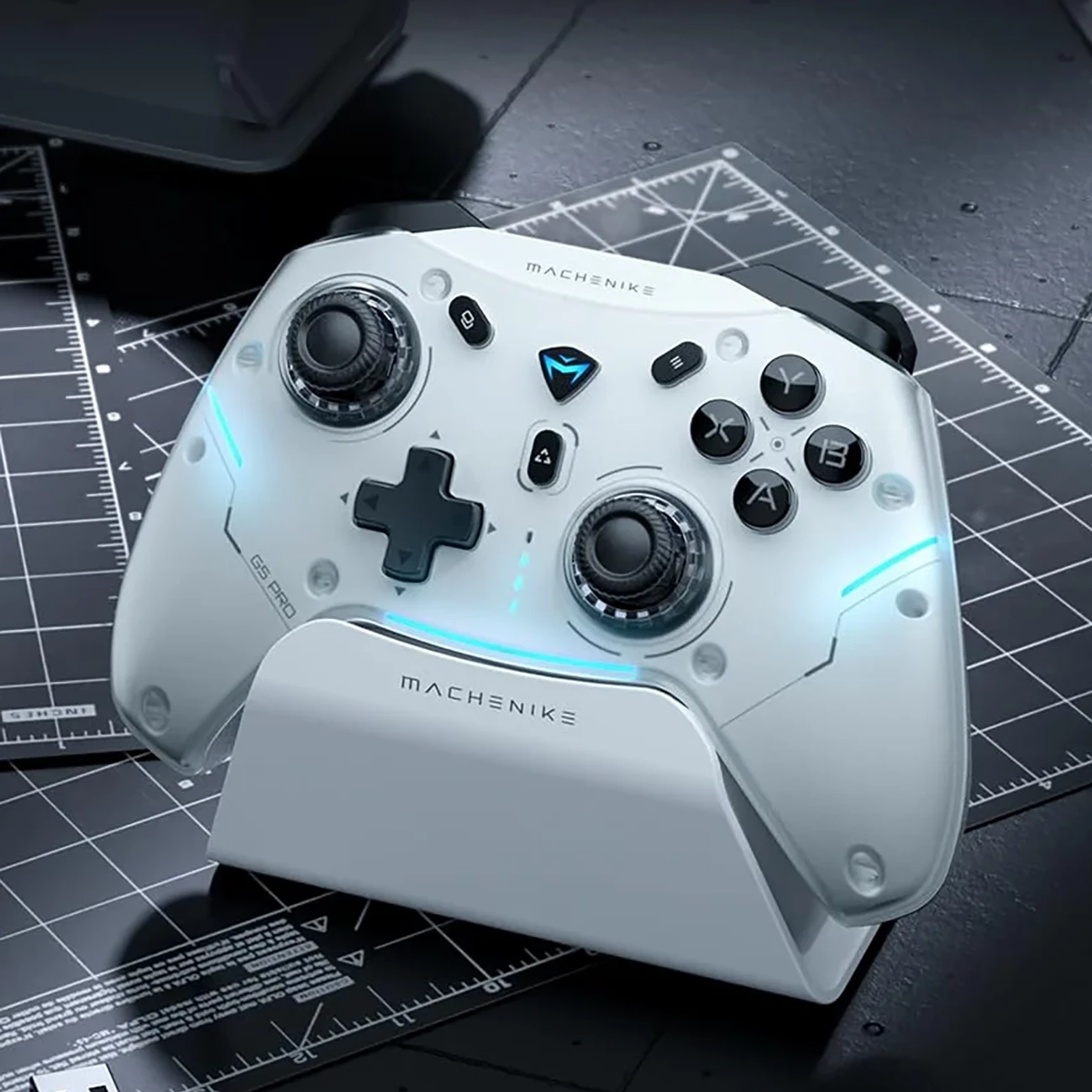 Kontroller lojërash Machenike G5Pro Max wireless me stacion karikimi, klasa B, i bardhë