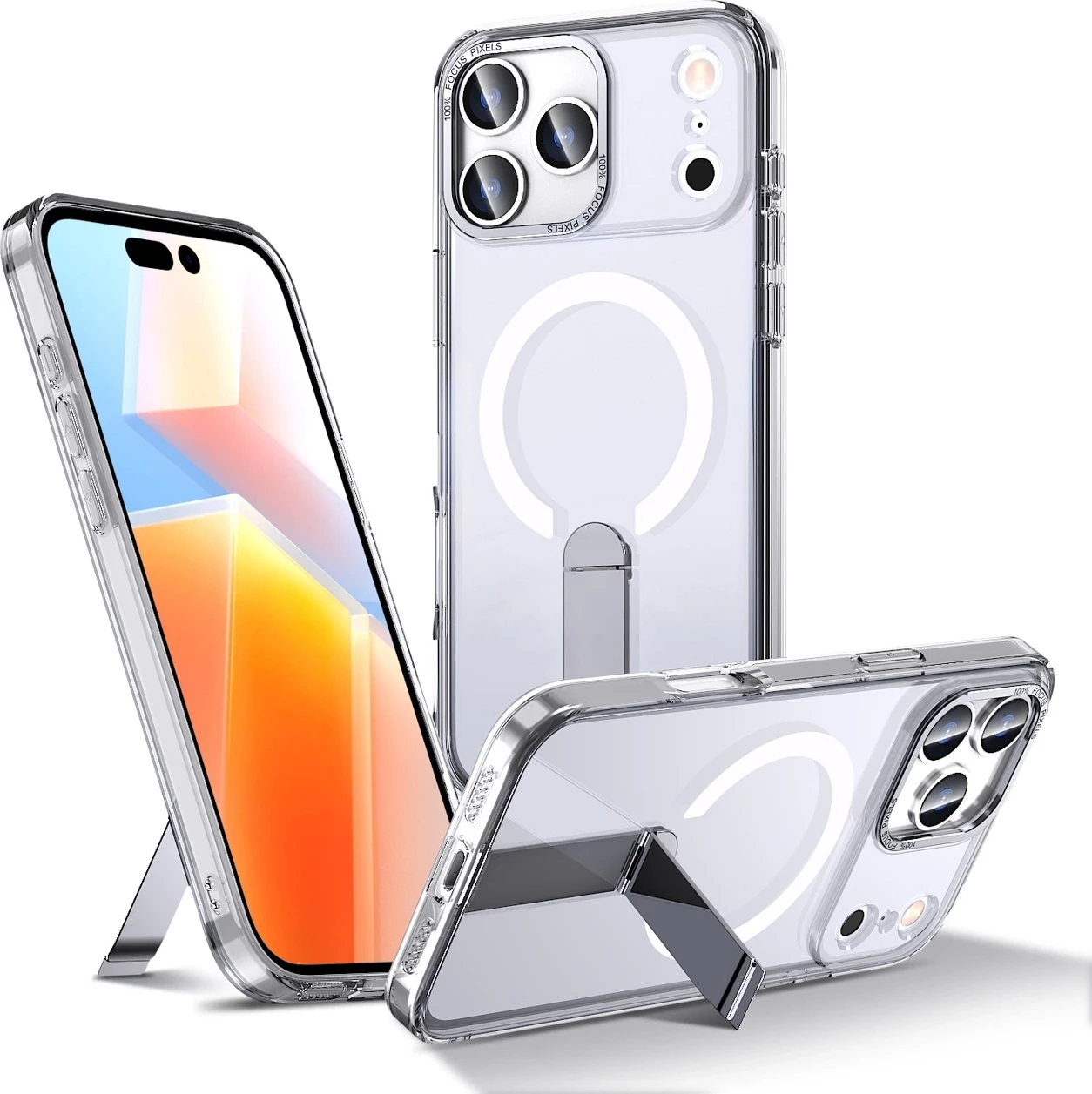 Mbështjellës, Hurtel, Hybrid Armor X, për Samsung Galaxy S26 Ultra, me këllëf magnetik MagSafe dhe qëndrim 360°, transparent