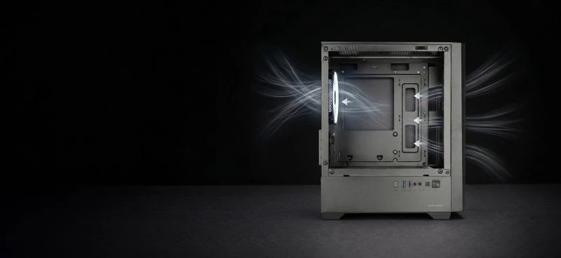 Kasë kompjuteri TACENS MARS MC-VECTOR 4xARGB USB-C mATX, e zezë