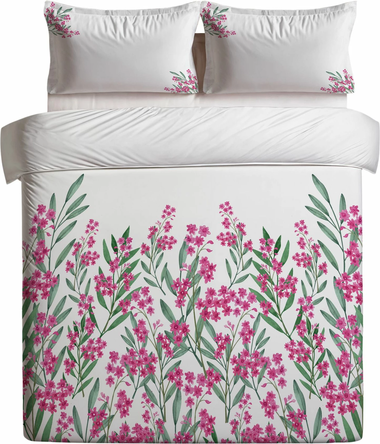 Set mbulesë për jorgan King, L'Essentiel Linge de Maison, magnolia, krem, jeshile, rozë