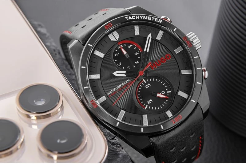 Orë dore për meshkuj Hugo, e zezë