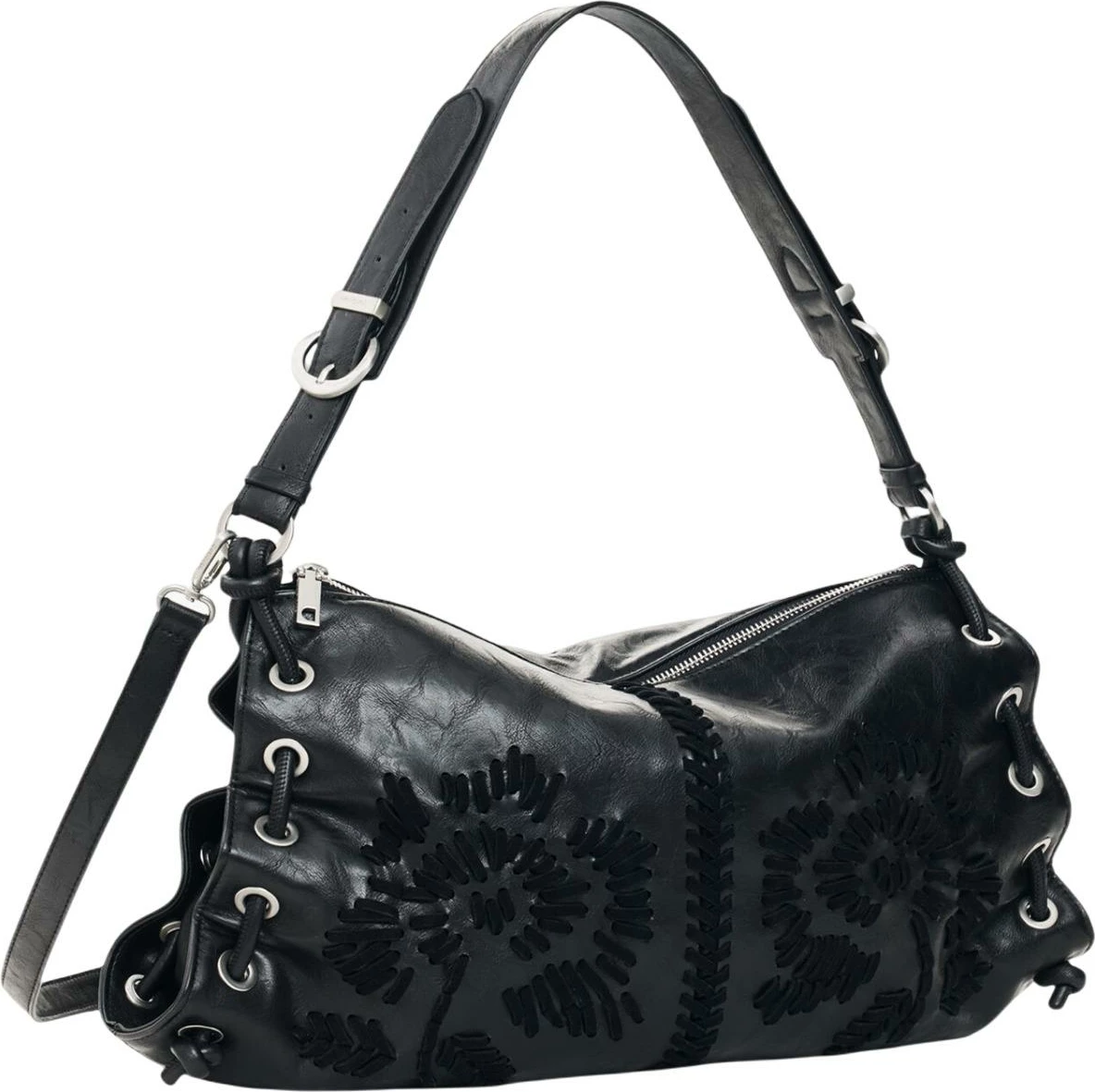 Çantë krahu për femra Desigual Alisio Xela Medium BL 26WAXP23, e zezë