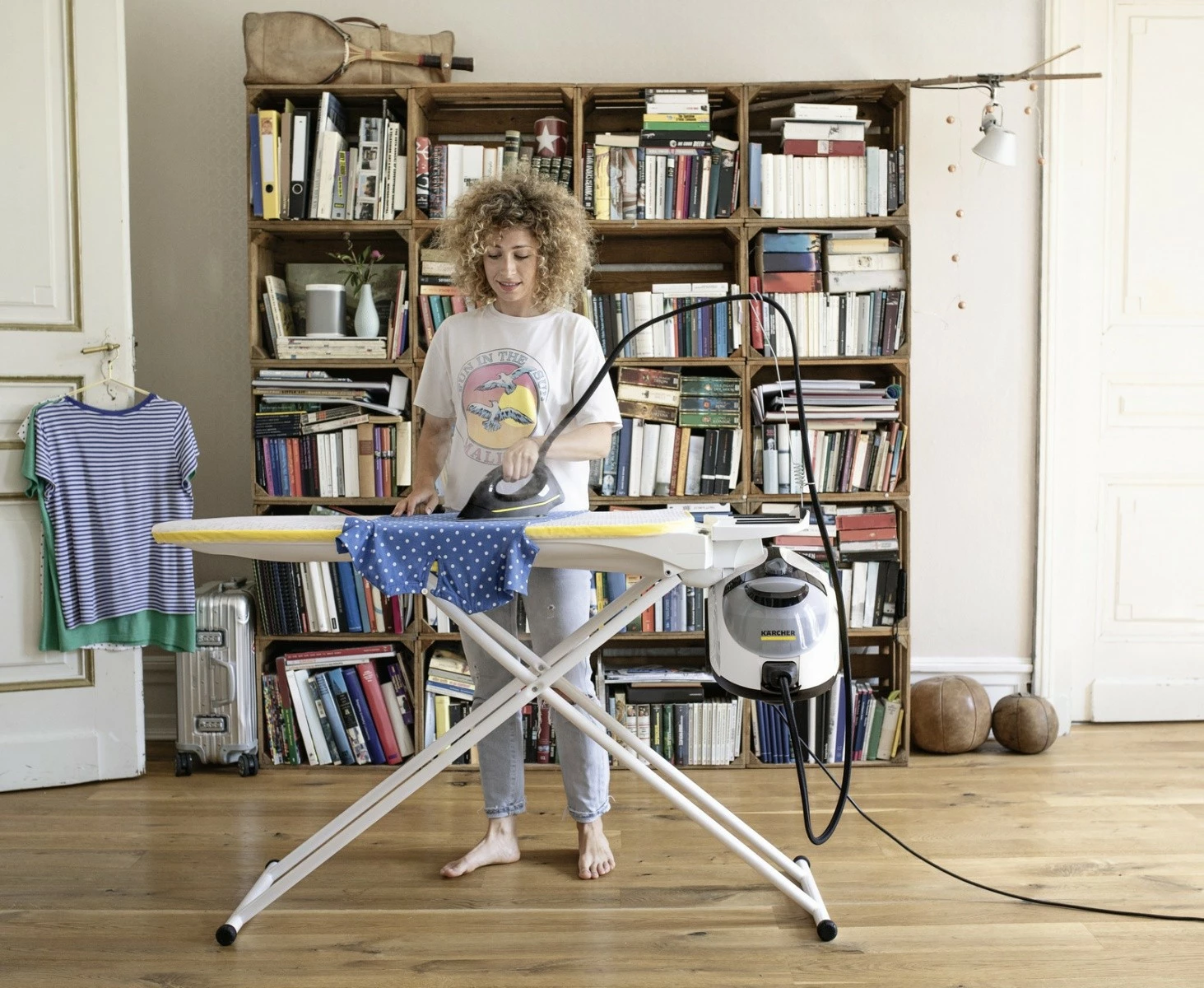 Pastrues me avull Karcher SC 5 EasyFix Iron, 1.5L, 2250W, zi/bardhë, me hekur avulli