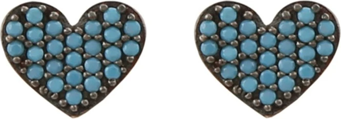 Vathë argjendi Jumeon, ngjyrë rozë ari dhe turquoise, 10795TRK