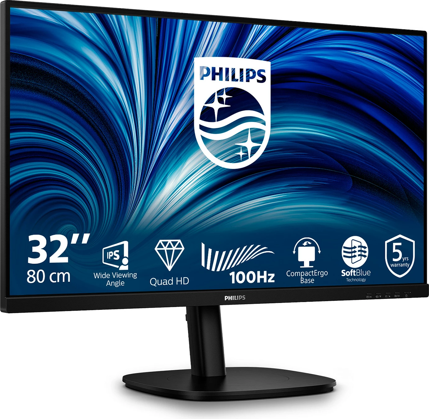 Monitor Philips 3000 Series 32B2N3500/00, 31.5", QHD 2560x1440, IPS, 100Hz, 4ms, i zi