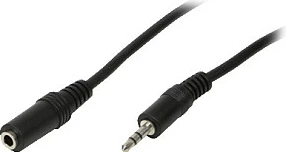 Kabllo audio LogiLink 3.5mm mashkull-në-femër (3-pin), 10 m, e zezë