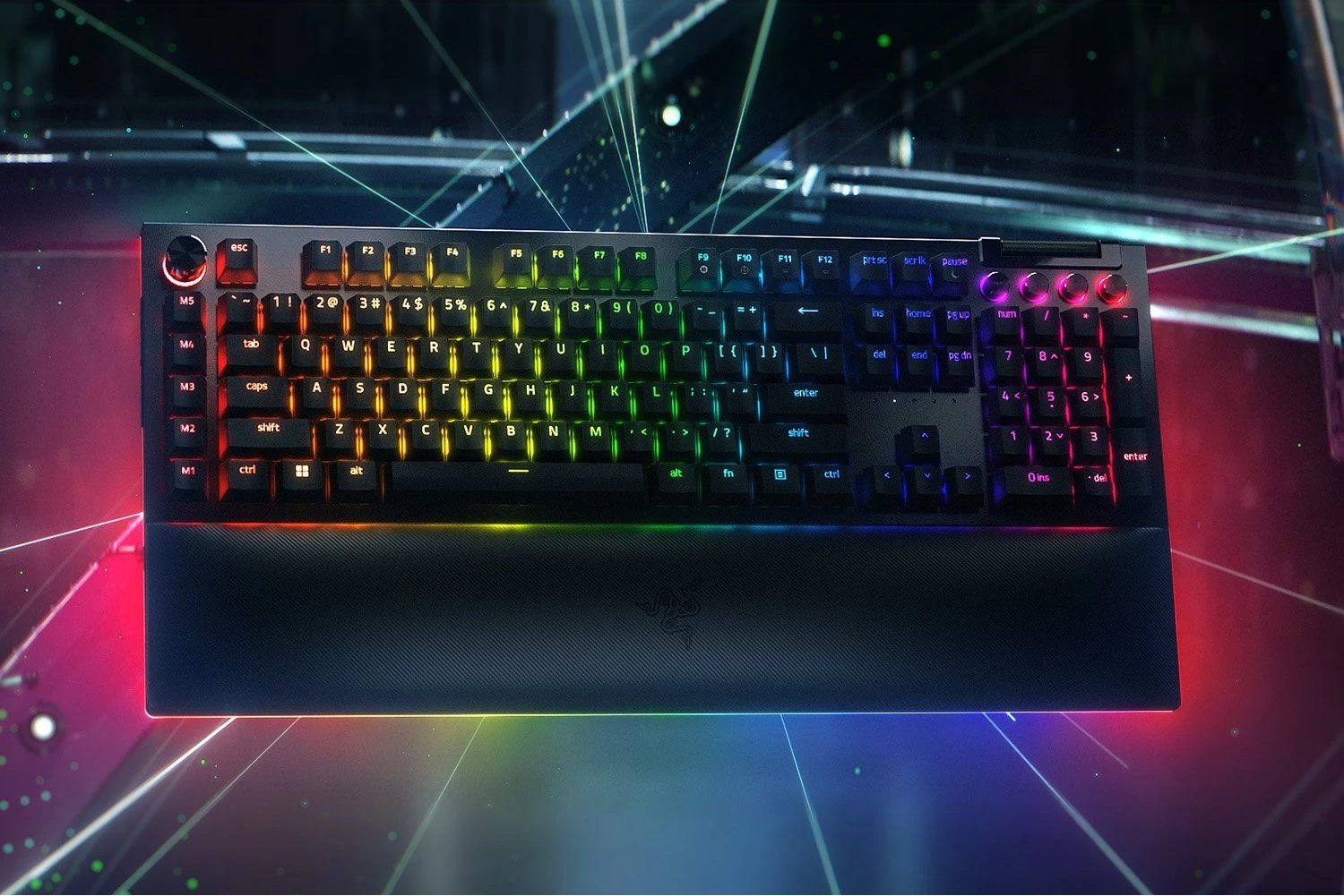Tastierë mekanike Razer BlackWidow V4 Pro, RGB, QWERTZ, Razer Yellow, e zezë